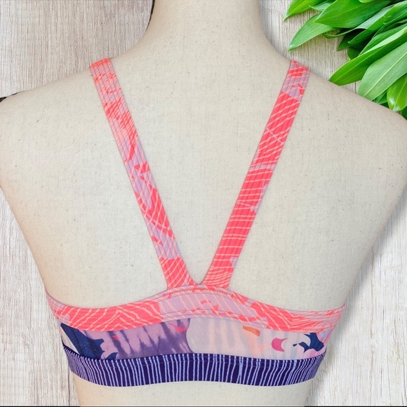 Athleta Girl Pink & Purple Sports Bra Size 12/L - Picture 5 of 7